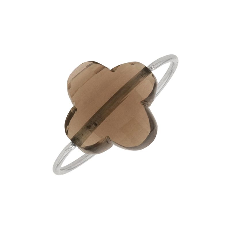 Bague MORGANE BELLO Friandise quartz fumé 7.95 carats or blanc 2.01g Comme neuf -  reconditionné disponible sur Gemme Les Bijoux